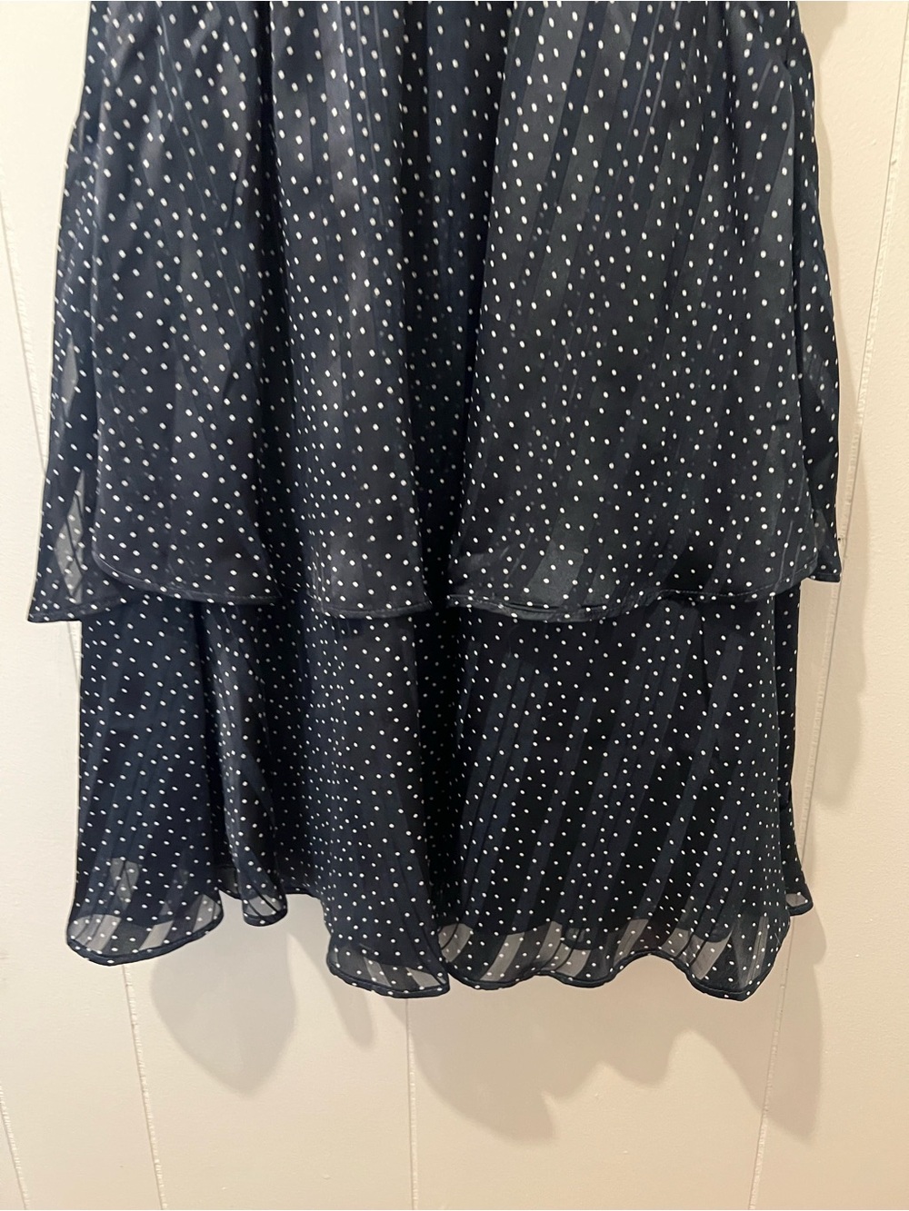 Banana Republic Navy Polka Dot Dress Size 0P Petite Sleeveless Dress - Picture 9 of 10
